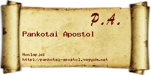 Pankotai Apostol névjegykártya